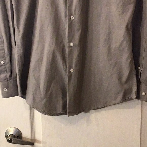 Mens GrayDress Shirt Bespoke 32/33 S 14-14.5 Slim Fit - Picture 4 of 5